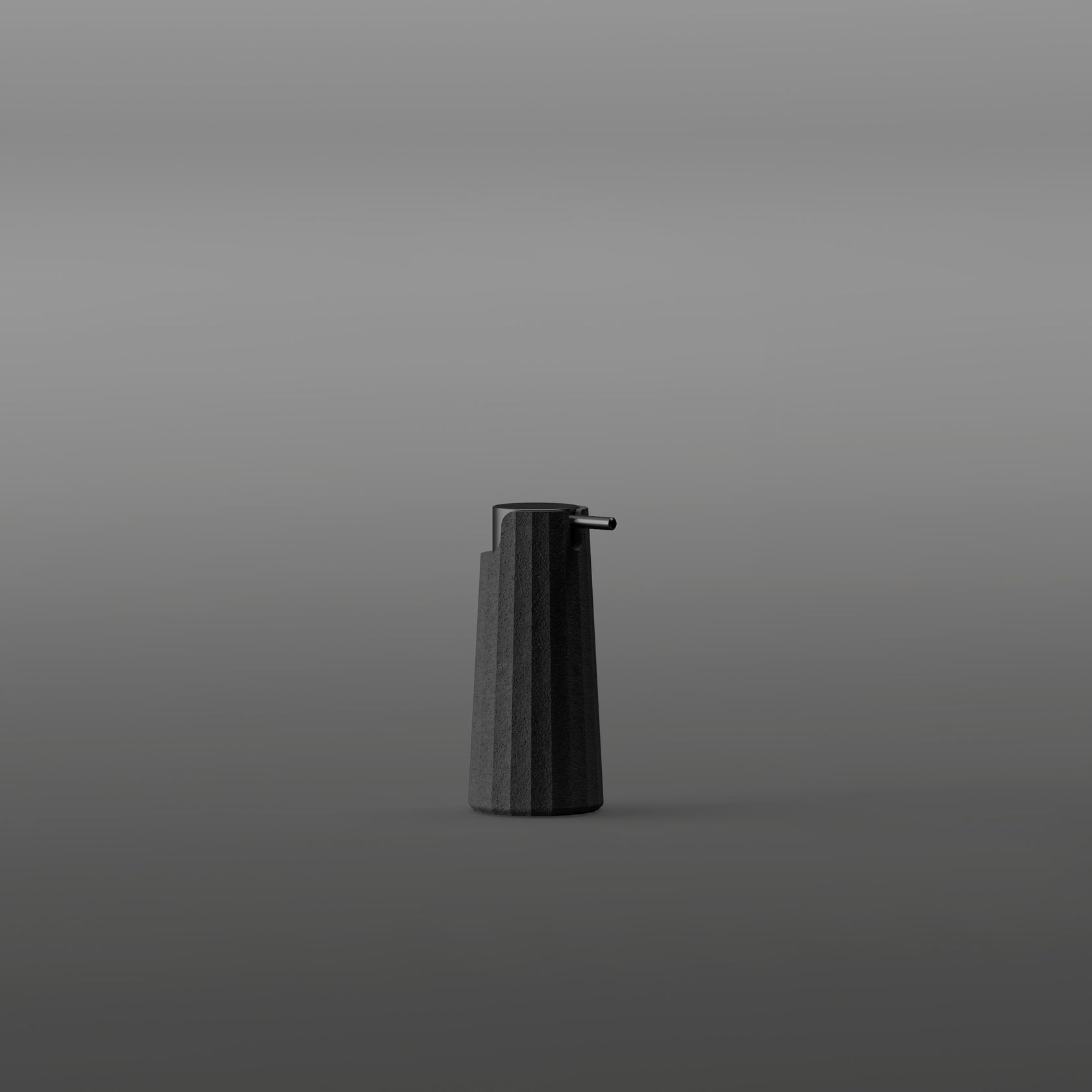 Dispenser portasapone liquido 200ml da appoggio nero, dettaglio ravvicinato del materiale e dell'aggancio - Industrias Cosmic