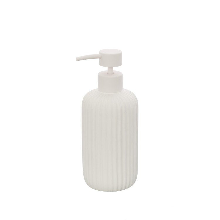 Dispenser portasapone liquido da appoggio in ceramica bianco color
