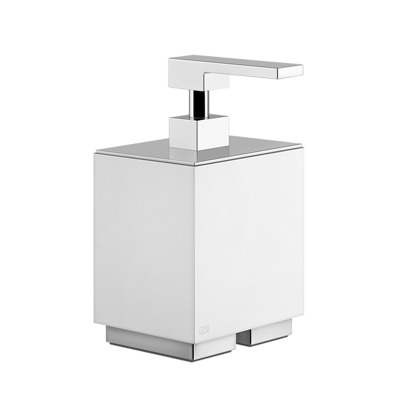 Dispenser sapone liquido bianco cromo Rettangolo 20837 Gessi