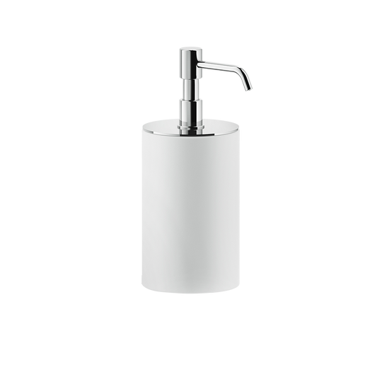Dispenser sapone liquido da appoggio Bianco cromo Rilievo 59537 Gessi