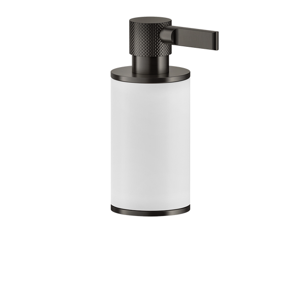 Dispenser sapone liquido da appoggio bianco matt black xl inciso 58537 gessi
