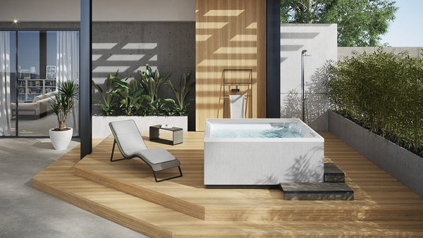 Novellini Divina XL Spa Outdoor minipiscina vasca idromassaggio da esterno con cromoterapia audio bluetooth UV Copertura termica
