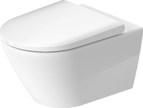 Duravit D-neo coppia Vaso Rimless e Bidet Sospeso Con, vista laterale del profilo e della forma