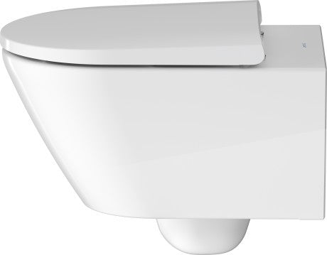 Duravit D-neo coppia Vaso Rimless e Bidet Sospeso Con ambientato su piano bagno con accessori