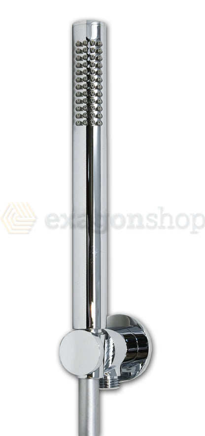Set soffione 30 cm slim miscelatore doccia incasso 2 vie braccio 30 cm e doccetta cromo Smart