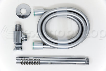 Set soffione doccia 25 cm slim tondo Smart braccio 30 cm e doccetta cromo