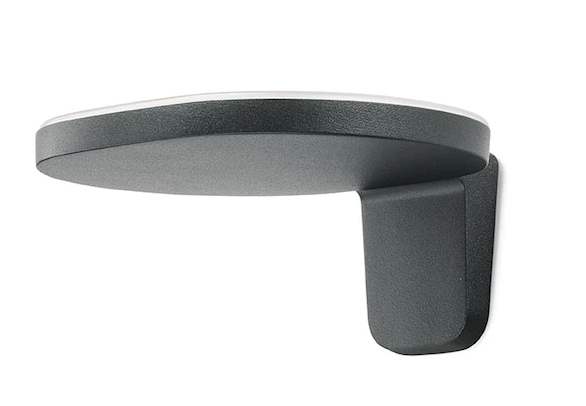 Flos Oplight W1 Lampada Da Parete Textured antracite, particolare del diffusore luminoso