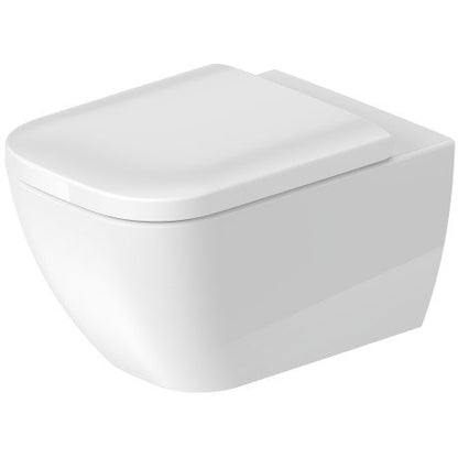 Duravit Happy D2 coppia sanitari sospesi wc senza brida con sedile normale e bidet in ceramica bianco