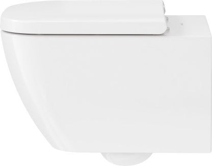 Duravit Happy D2 coppia sanitari sospesi wc senza brida con sedile normale e bidet in ceramica bianco