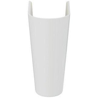 Ideal Standard Connect Air semicolonna per lavabo bianco 00 Bianco, vista laterale del profilo e della forma