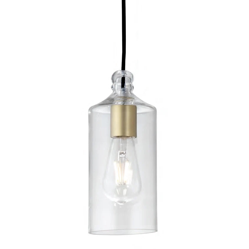 Miloox Ebe Lampada A Sospensione con diffusore in vetro accesa in ambiente, design e diffusione della luce