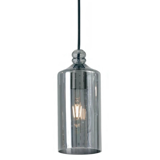 Lampada a Sospensione con diffusore in vetro fume grigio Ebe Miloox