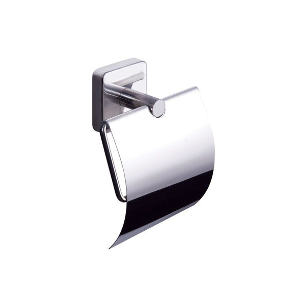 New Line Q3 Portarotolo Coperto Con Coperchio In Acciaio Inox Cromato