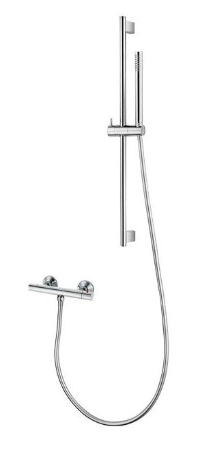 New Line Colonna Doccia 70 Cm Con Miscelatore Termostatico E Doccetta Stick Con Flessibile 150 Cm Cromo