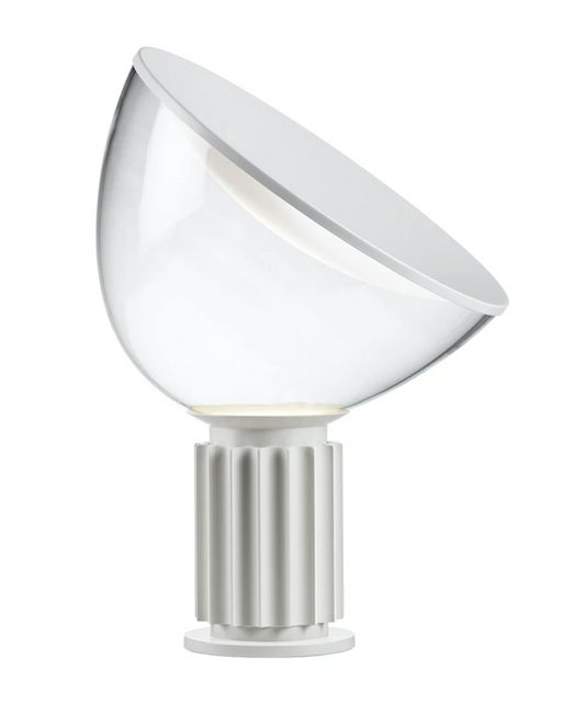 Flos TACCIA F6602009 lampada da tavolo 19 cm a luce indiretta e riflessa in vetro e alluminio bianco opaco