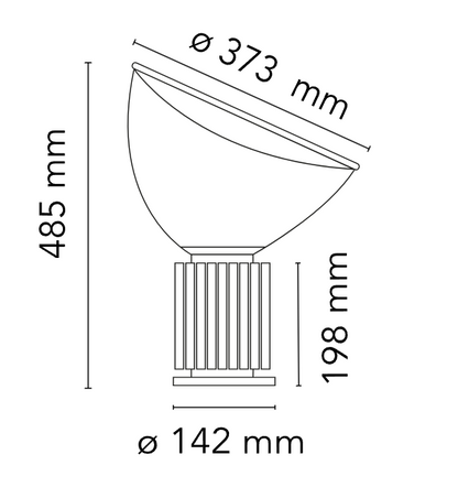 Flos TACCIA SMALL F6604009 lampada da tavolo a luce indiretta e riflessa in vetro e alluminio bianco opaco
