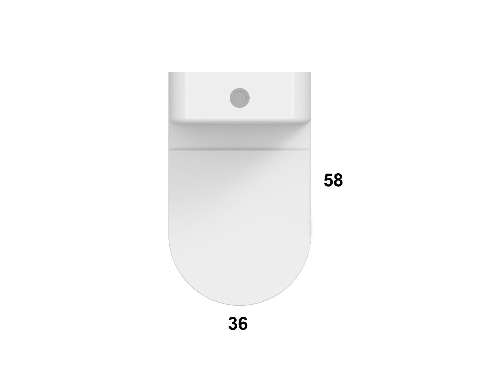 Globo Forty3 Vaso Monoblocco filo parete senza cassetta, vista laterale del profilo e della forma - Ceramica Globo