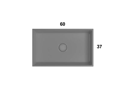 Globo Forty3 Lavabo 60x37 H.14 da Appoggio in ceramica Rugiada