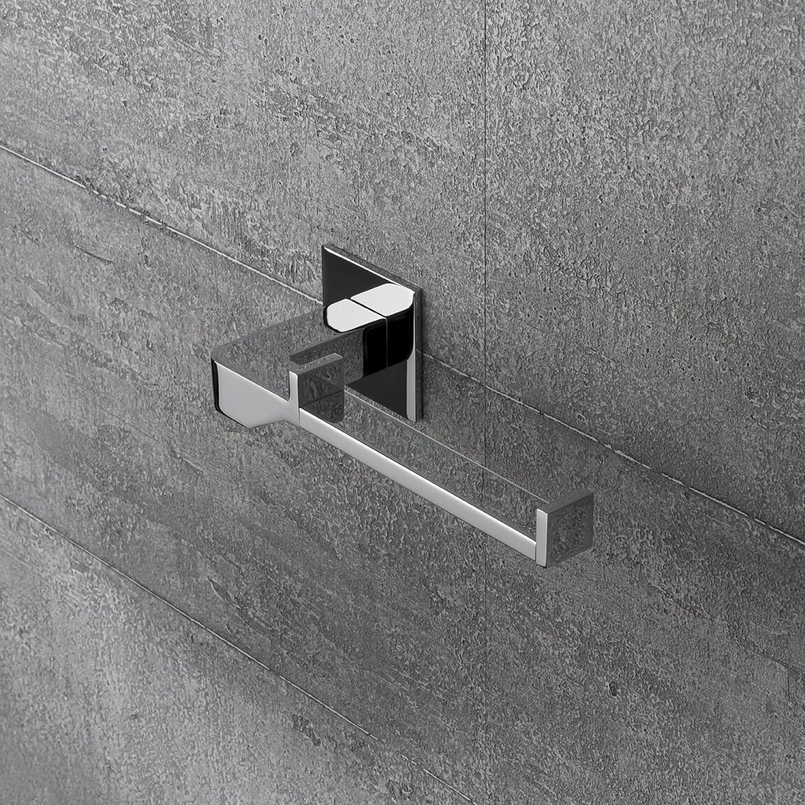 Colombo Forever b2908 Porta Rotolo wc Cromo montato a parete, vista del design e della finitura - Colombo Design