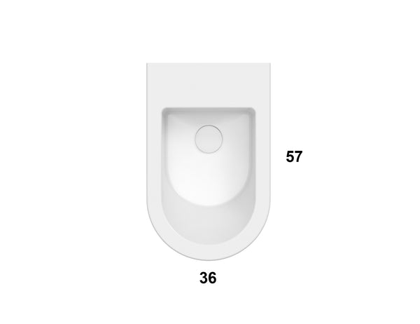 Globo Forty3 Multi Bidet filo parete a pavimento Monoforo in ceramica Bianco Lucido