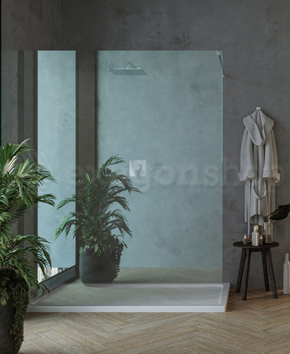 Genio Walk-In box doccia a parete Fissa 120 cm H. 200 in cristallo trasparente 8 mm e profilo cromo