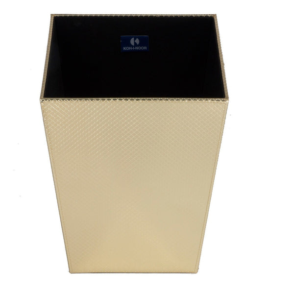 Koh-i-noor 2203 cestino getta carta 23x23 in mdf ed ecopelle oro