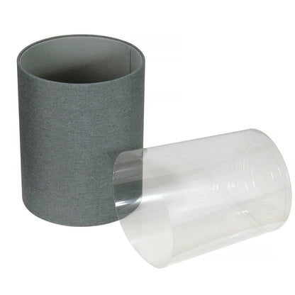 Koh-i-noor Stresa contenitore getta carta 23 cm in tessuto idrorepellente effetto lino grigio