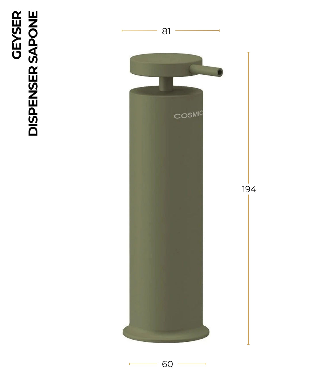 Cosmic Geyser Dispenser Da Appoggio Pietra Satinato cromo 2778704