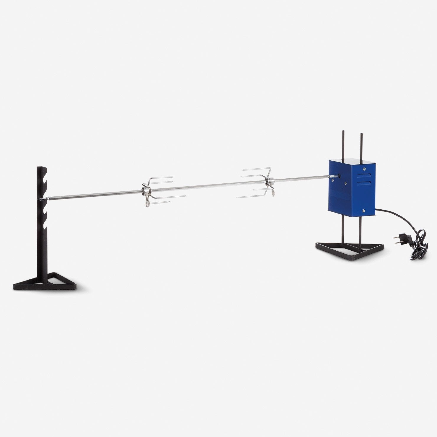 Palazzetti Girarrosto Maxi 130 cm per barbecue in acciaio in acciaio inox accesa in soggiorno, fiamma visibile attraverso...