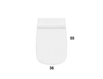 Globo Genesis coppia sanitari a pavimento vaso senza brida con sedile rallentato e bidet a filo parete smoke