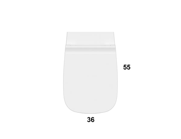 Globo Genesis coppia sanitari a pavimento vaso senza brida con sedile rallentato e bidet a filo parete smoke