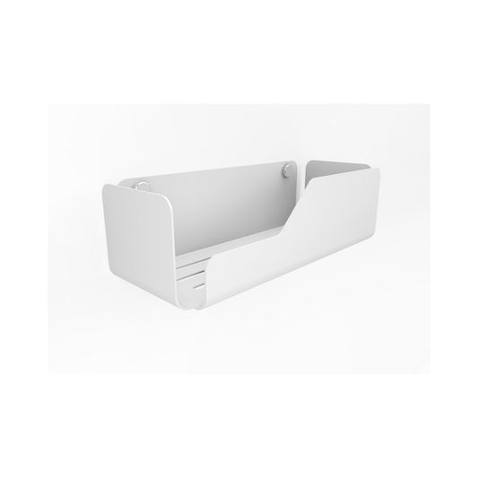 Koh-I-Noor Piega 7519v Cestino Contenitore 25x10 Rettangolare A Muro In Acciaio Bianco Opaco