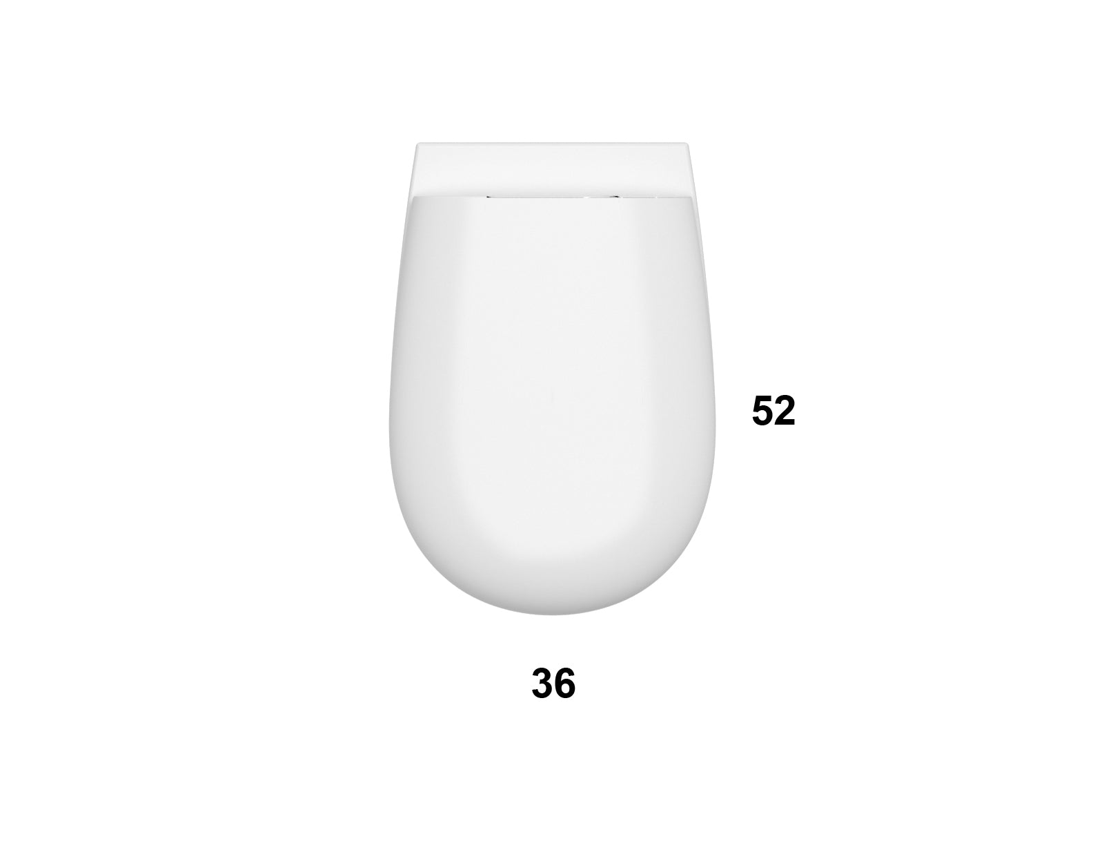 Ceramica Globo Grace Wc a pavimento con Scarico A Parete, vista laterale del profilo e della forma