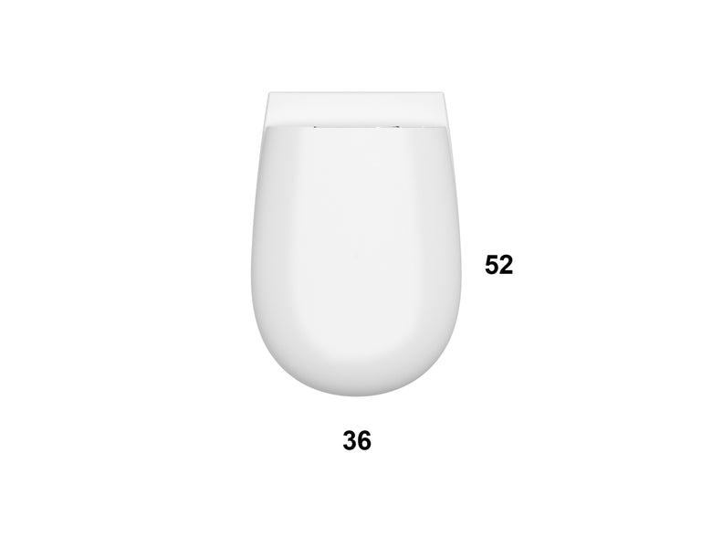 Ceramica Globo Grace Wc a pavimento con Scarico A Parete, vista laterale del profilo e della forma