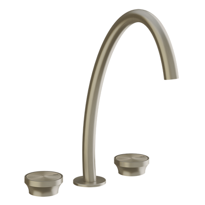Gessi Gruppo lavabo 3 fori alto senza scarico brass brushed 66016