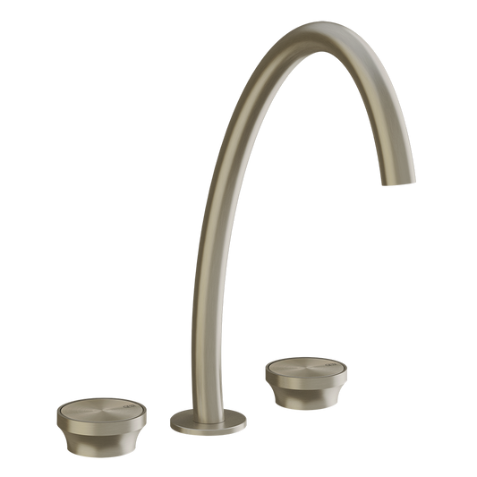 Gessi Gruppo lavabo 3 fori alto senza scarico brass brushed 66016