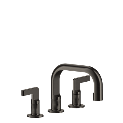 Gessi Inciso Gruppo lavabo 3 fori con bocca senza scarico matte black xl 58012