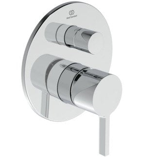 Ideal standard a7386aa joy parte esterna miscelatore Cromo Lucido, dettaglio ravvicinato della finitura e del marchio
