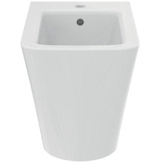 Ideal standard blend cube t368901 bidet a terra filo parete 00 Bianco, vista laterale del profilo e della forma