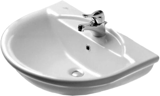 Ideal Standard Esedra Lavabo in ceramica bianco, vista frontale su sfondo bianco