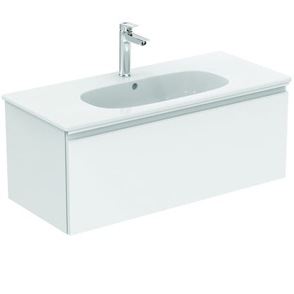 Ideal Standard Tesi T350801 Lavabo Top 100x45 con Foro centrale Bianco lucido