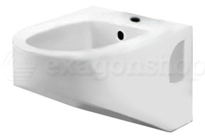 Bidet Sospeso Monoforo Bianco Nemea Ideal Standard, vista frontale su sfondo bianco
