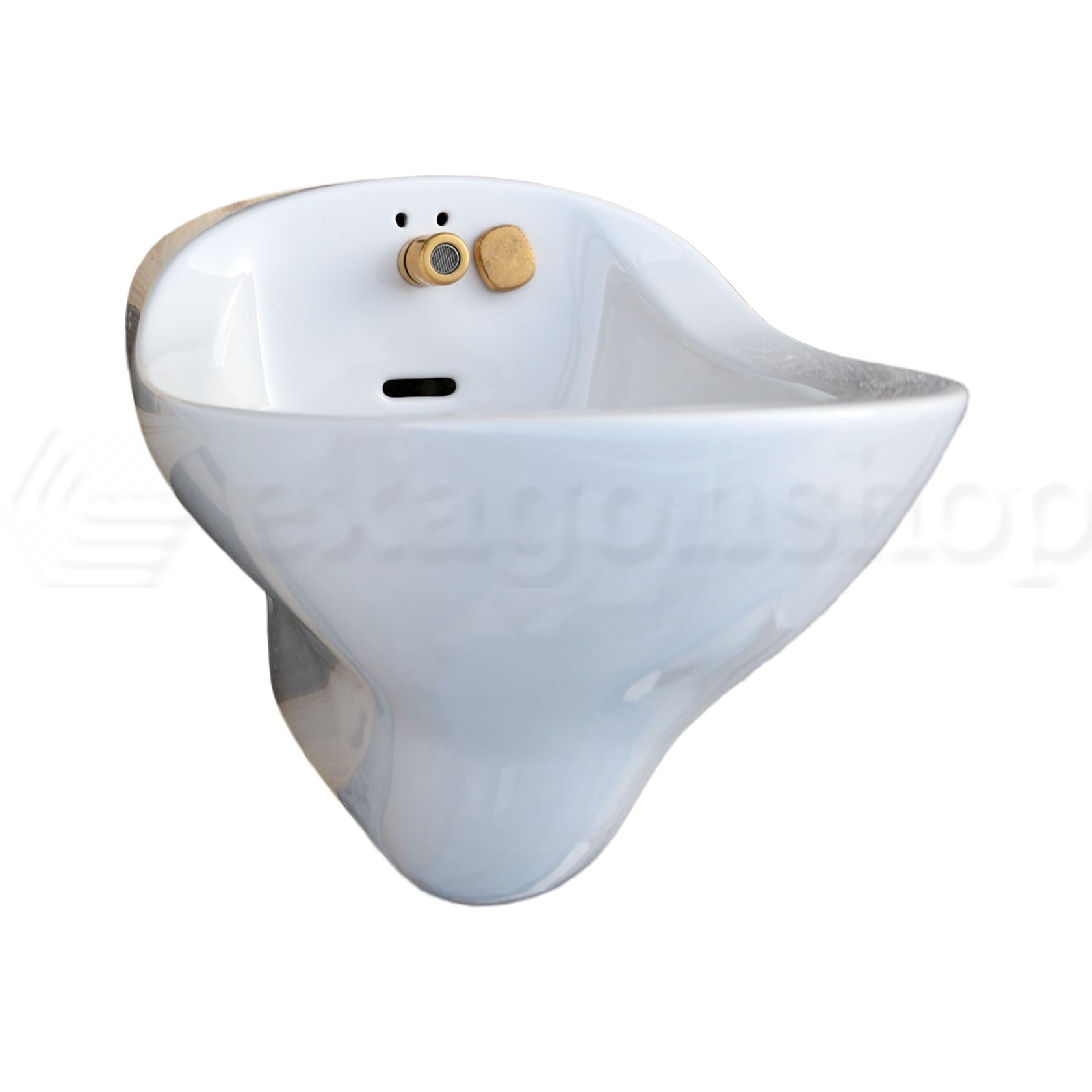 Ideal Standard Belvedere Absolute Bidet Sospeso completo di ambientato su piano bagno con accessori