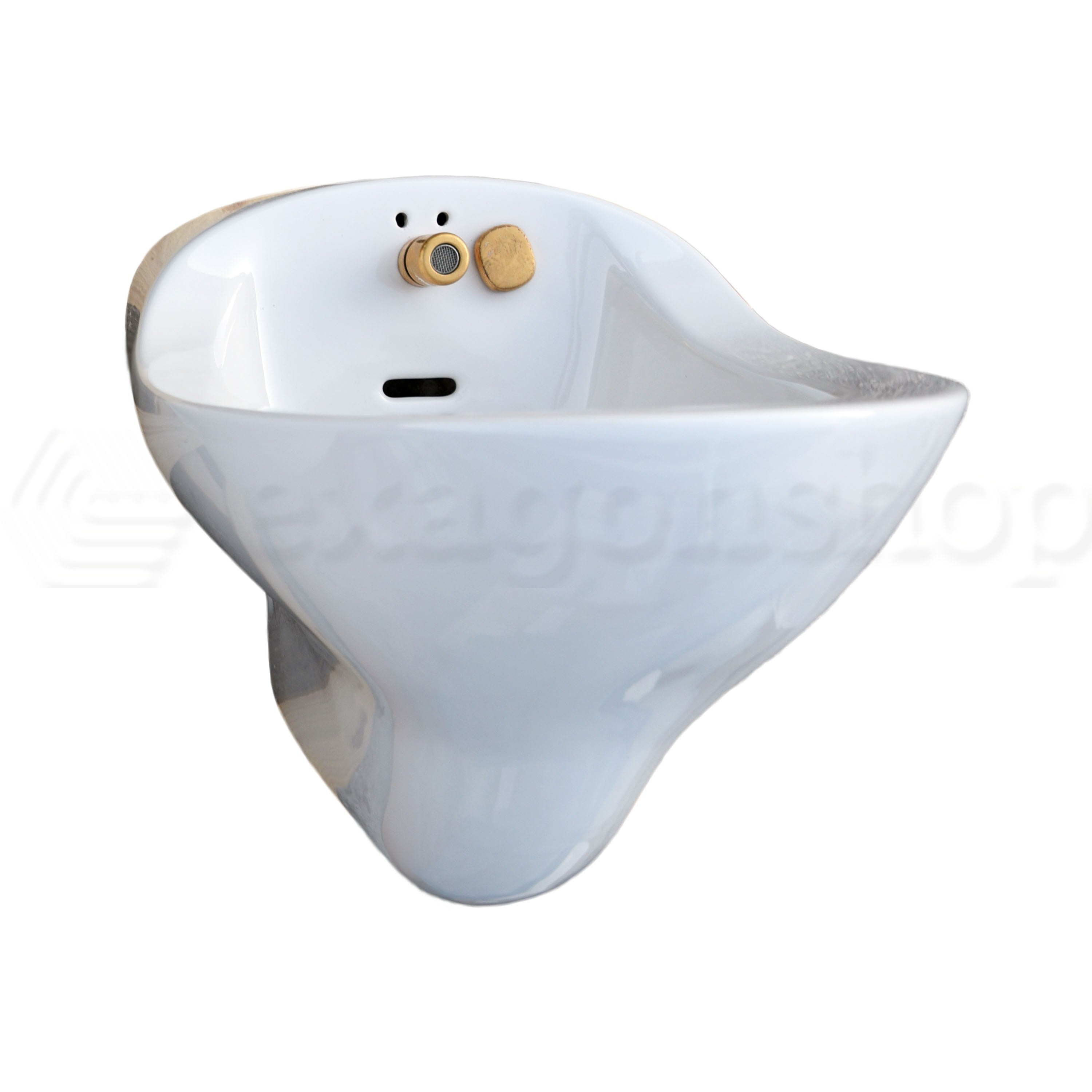 Ideal Standard Belvedere Absolute Bidet Sospeso completo di ambientato su piano bagno con accessori