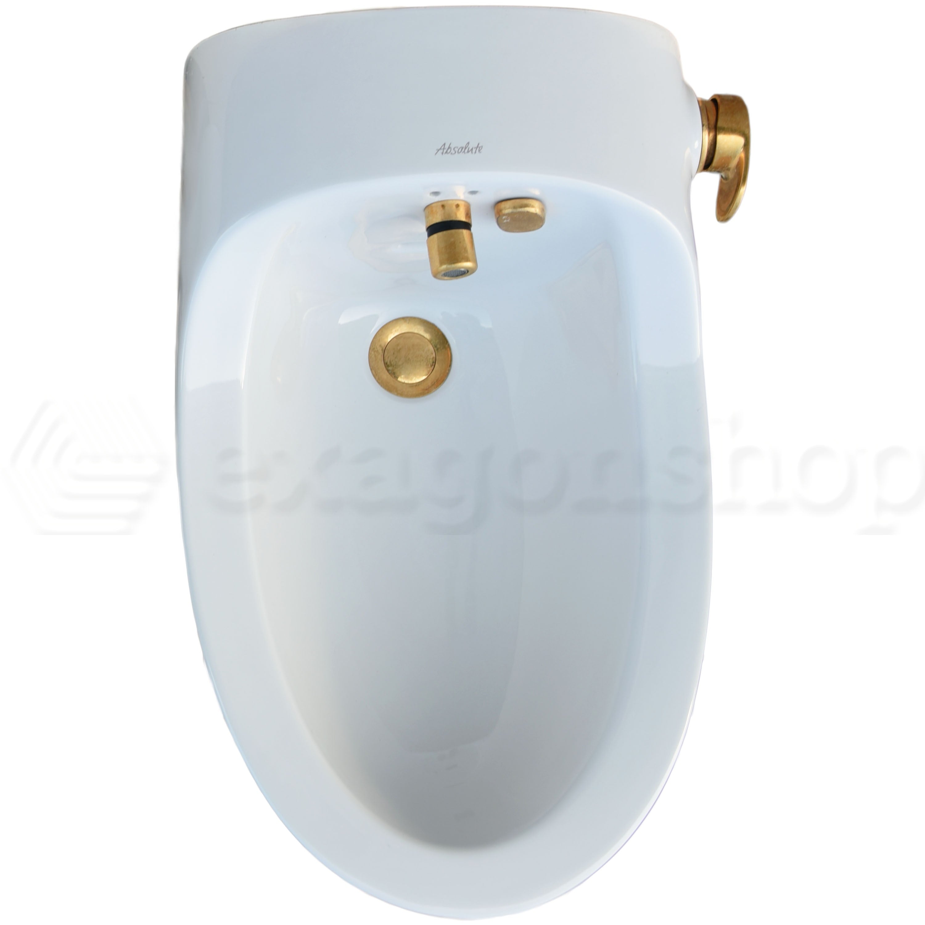 Ideal Standard Belvedere Absolute Bidet Sospeso completo di, vista frontale su sfondo bianco