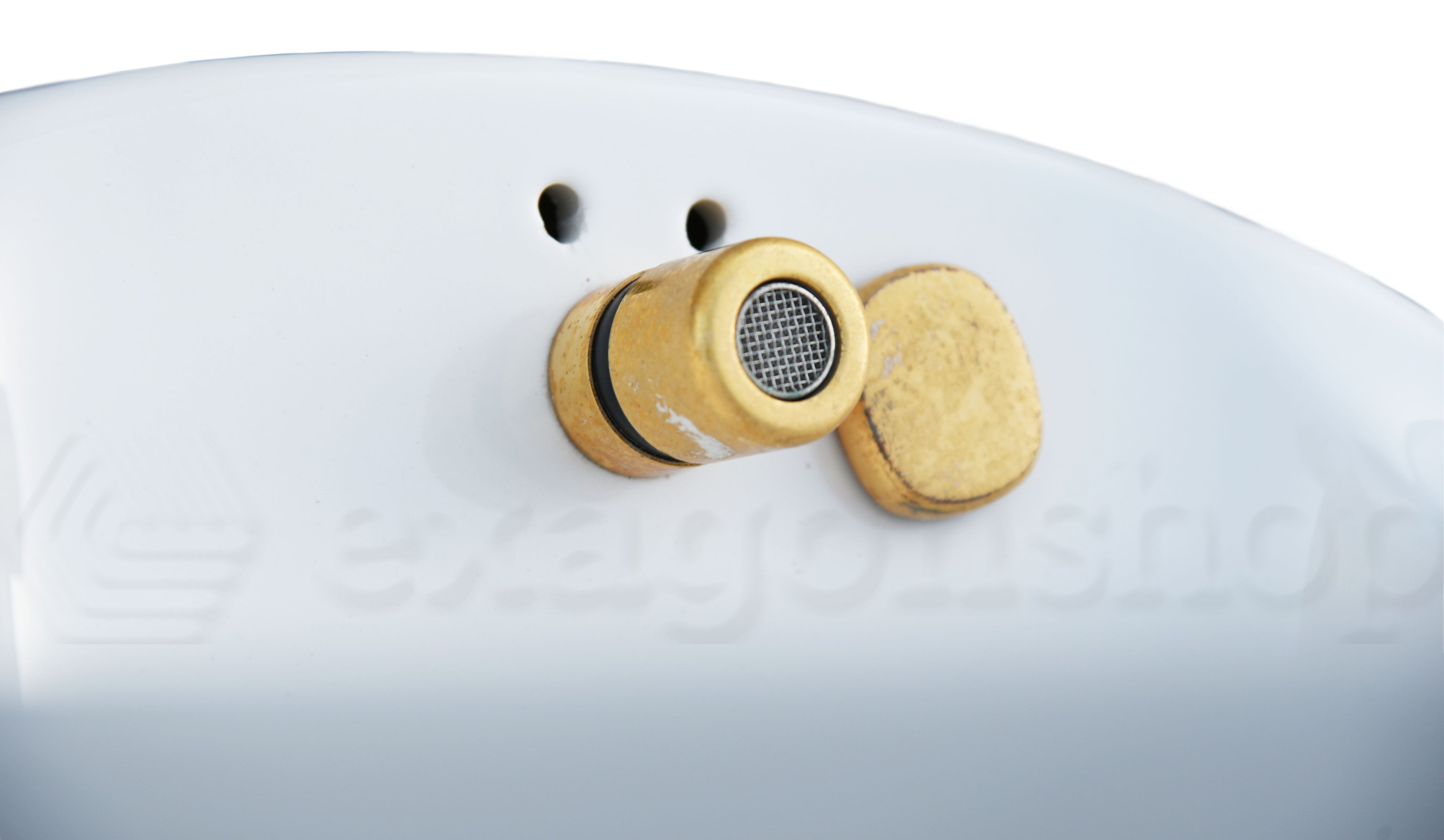 Ideal Standard Belvedere Absolute Bidet Sospeso completo di visto dall'alto con scarico e interno visibili