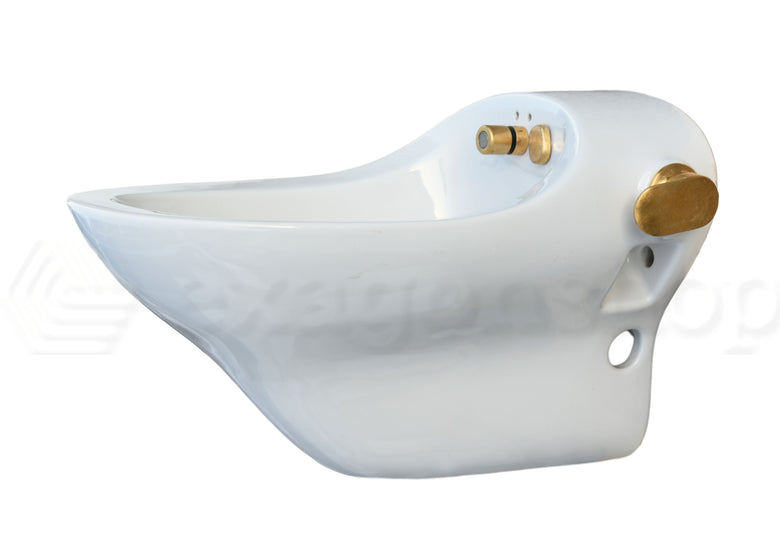 Ideal Standard Belvedere Absolute Bidet Sospeso completo di ambientato su piano bagno con accessori