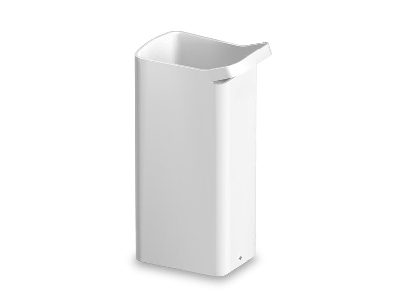 Zucchetti Lab 03 Lavabo Free Standing 48x40 H.89 a in cristalplant ambientato su piano bagno con accessori - Zucchetti...