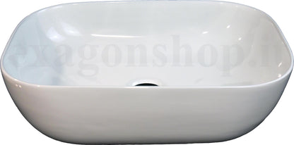 Mobile bagno rovere farnia 110x50 Thema con mensola porta lavabo in ceramica e ripiano inferiore