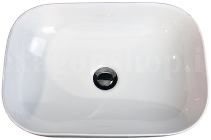 Mobile bagno rovere farnia 110x50 Thema con mensola porta lavabo in ceramica e ripiano inferiore